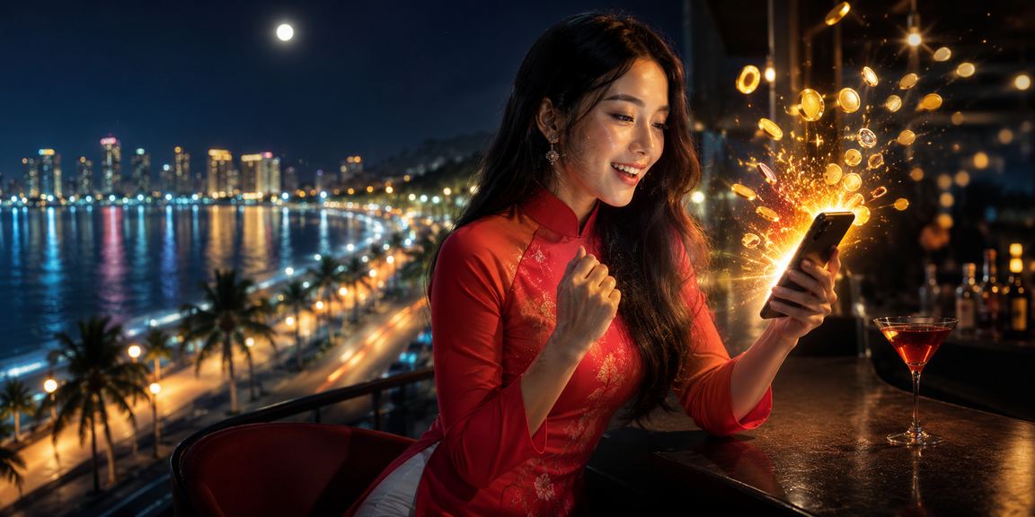 Khung cảnh casino di động tại Mũi Né